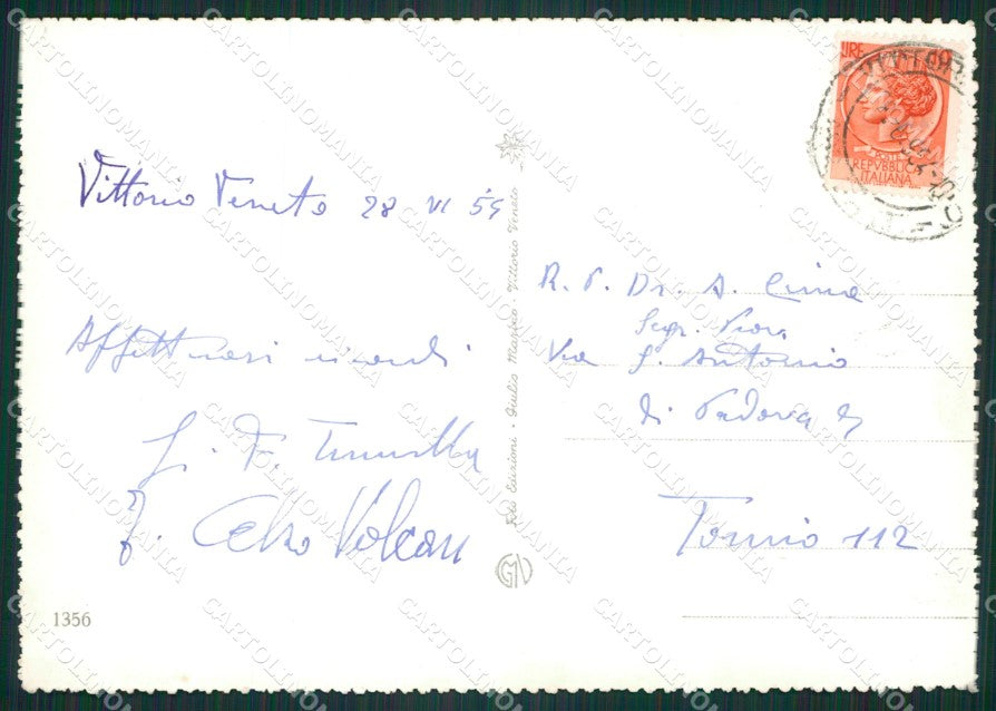 Treviso Vittorio Veneto Saluti da Foto FG cartolina ZKM7166 – retro