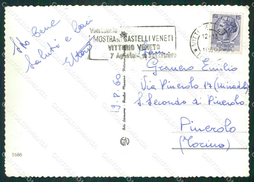 Treviso Vittorio Veneto Municipio Foto FG cartolina ZKM7176 – retro