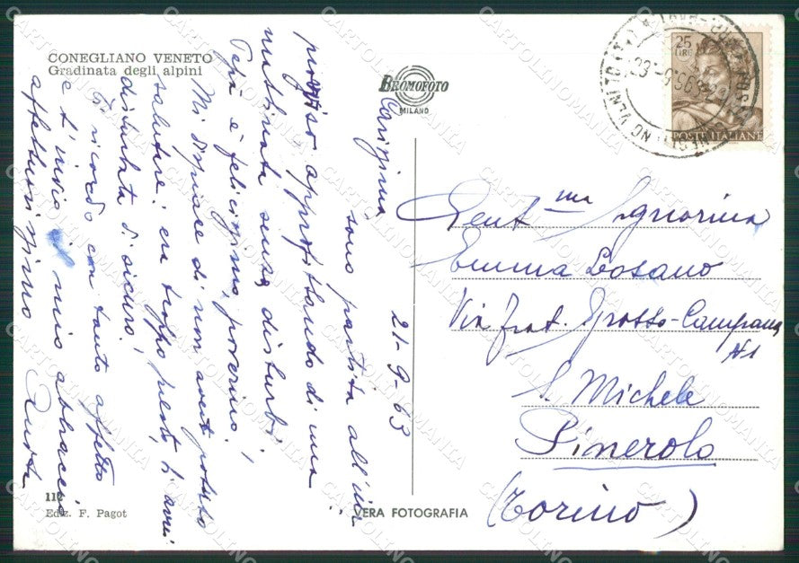 Treviso Conigliano Veneto Auto Foto FG cartolina ZKM7178 – retro