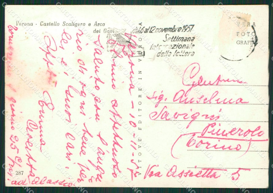 Verona Città PIEGHINA Foto FG cartolina ZKM7186 – retro