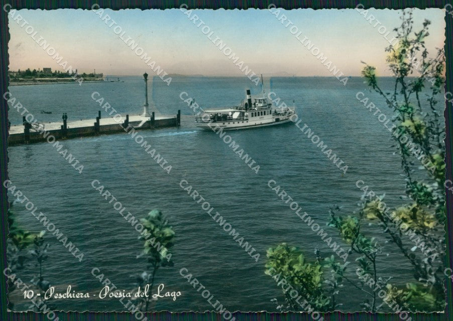 Verona Peschiera Battello Foto FG cartolina ZKM7194 – fronte