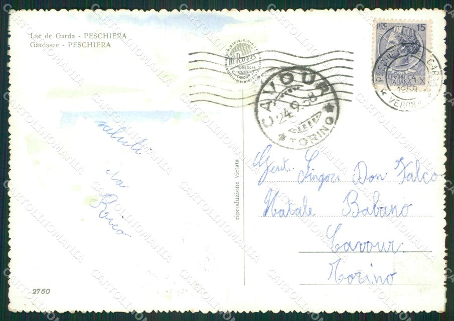 Verona Peschiera Foto FG cartolina ZKM7199 – retro