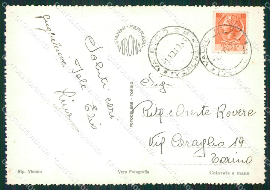 Verona Valeggio Sul Mincio PIEGHINA Foto FG cartolina ZKM7201 – retro