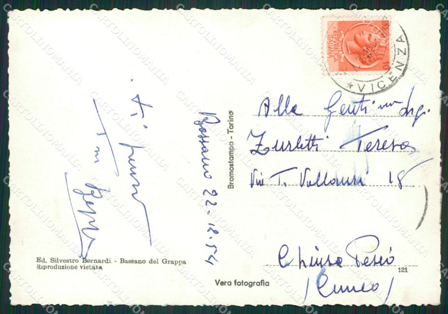 Vicenza Bassano del Grappa Foto FG cartolina ZKM7204 – retro