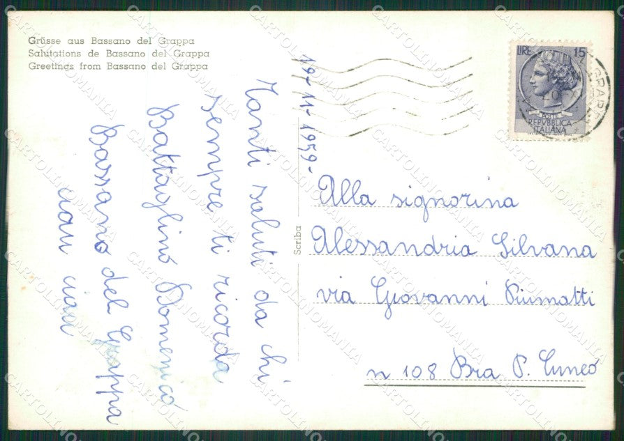 Vicenza Bassano del Grappa Foto FG cartolina ZKM7211 – retro