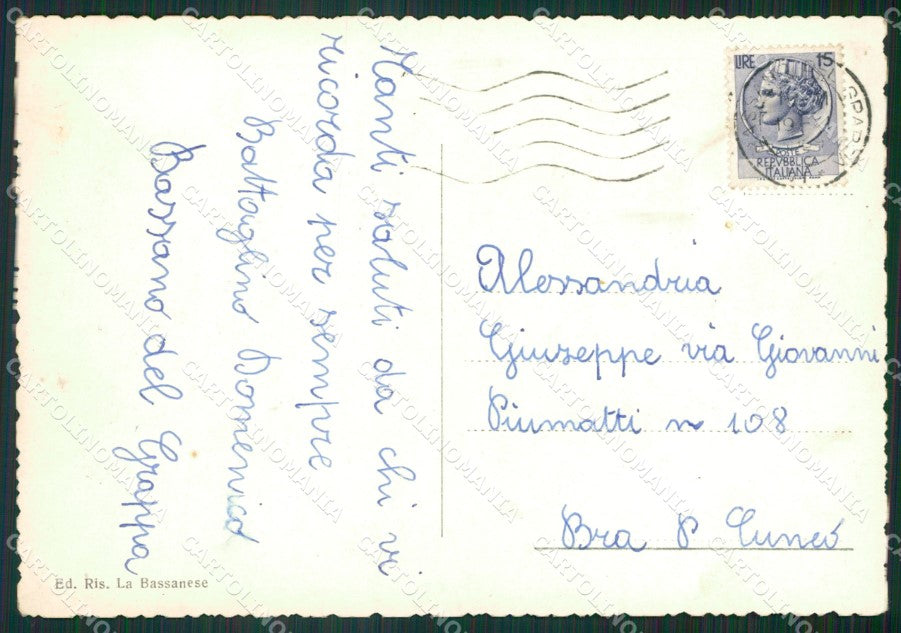 Vicenza Bassano del Grappa Foto FG cartolina ZKM7213 – retro