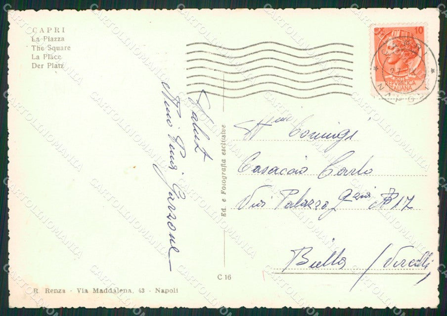 Napoli Capri Foto FG cartolina ZKM7226 – retro