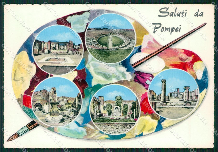 Napoli Pompei Saluti da Foto FG cartolina ZKM7227 – fronte