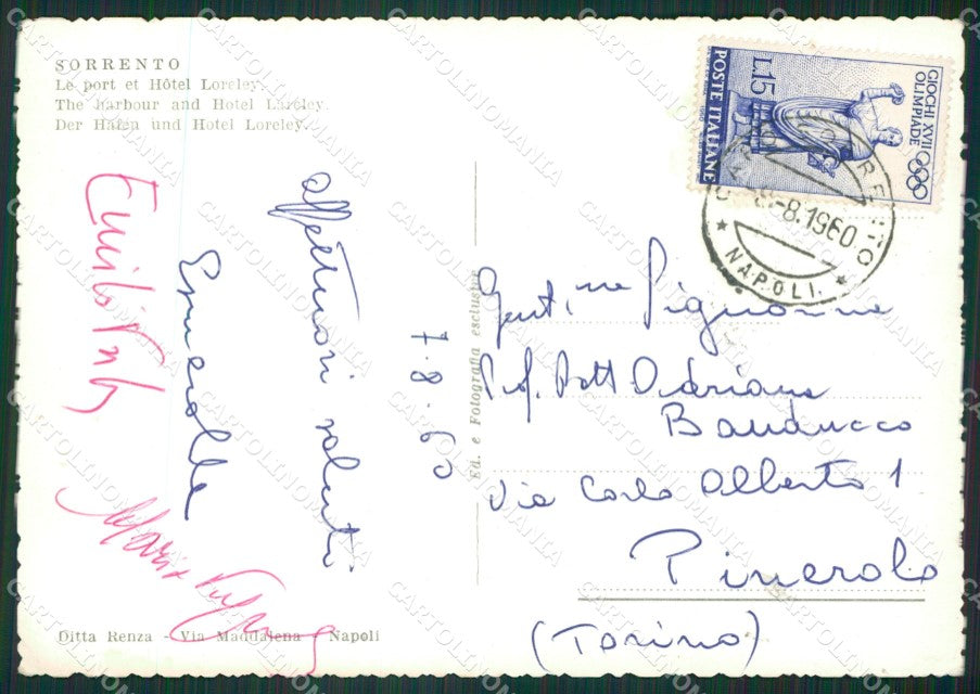 Napoli Sorrento Barche Foto FG cartolina ZKM7230 – retro