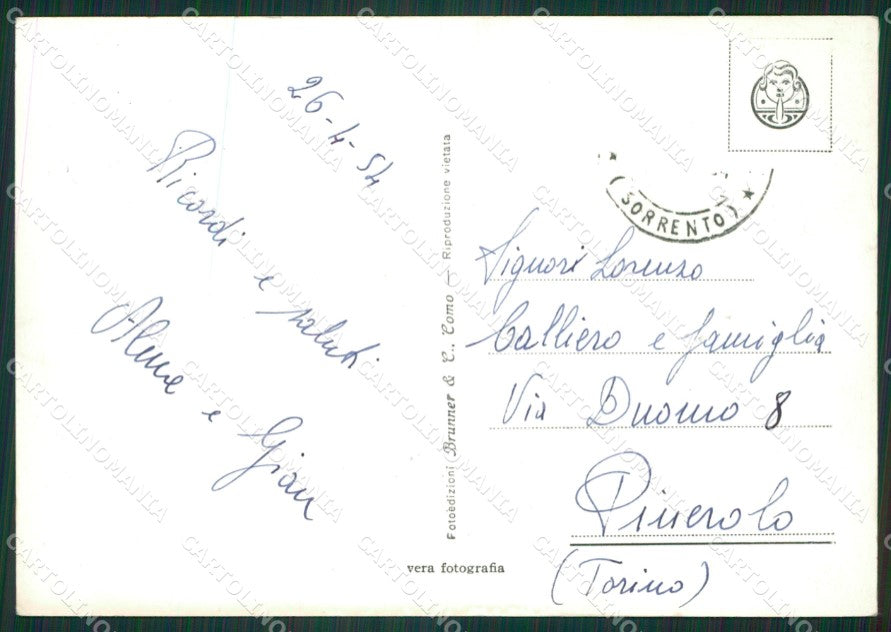 Napoli Sorrento Foto FG cartolina ZKM7236 – retro