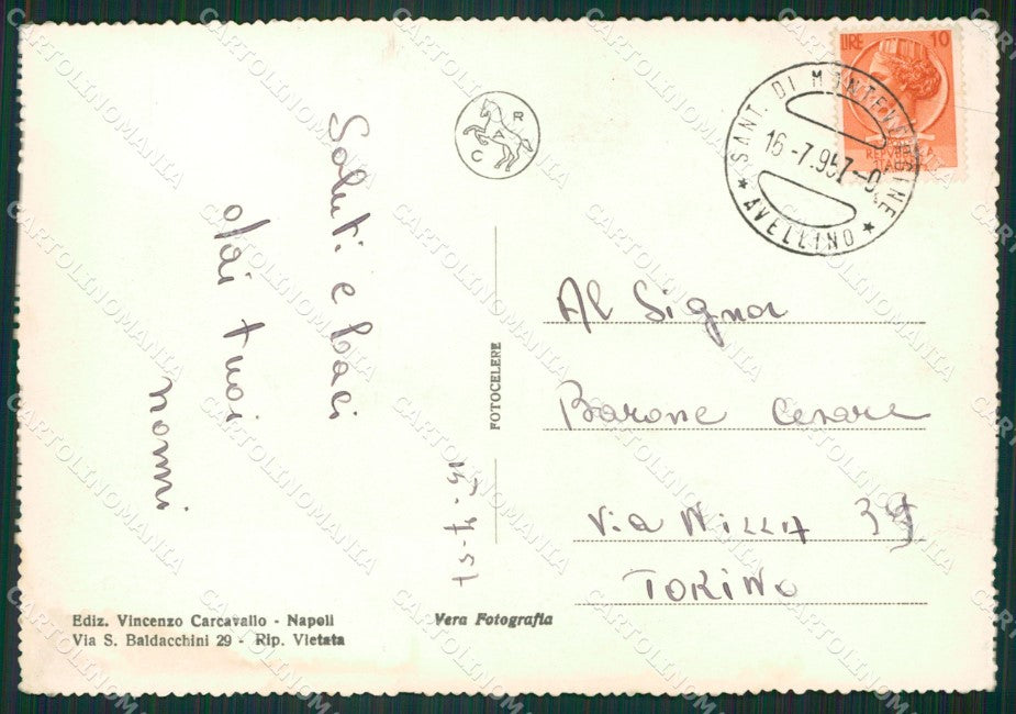 Avellino Mercogliano Montevergine Foto FG cartolina ZKM7255 – retro