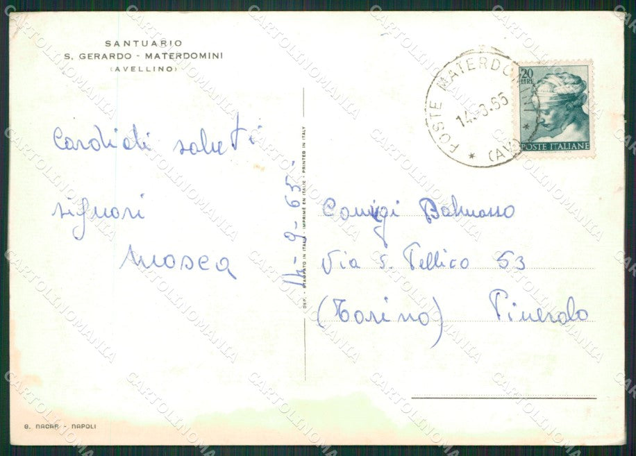 Avellino Caposele Materdomini Santuario Foto FG cartolina ZKM7258 – retro