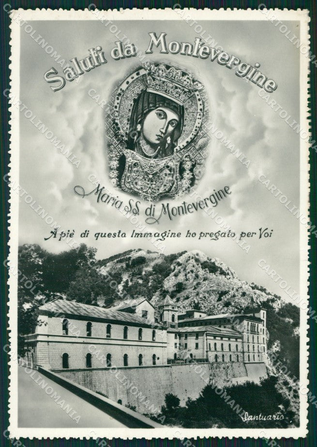 Avellino Mercogliano Montevergine Saluti da PIEGA Foto FG cartolina ZKM7261 – fronte