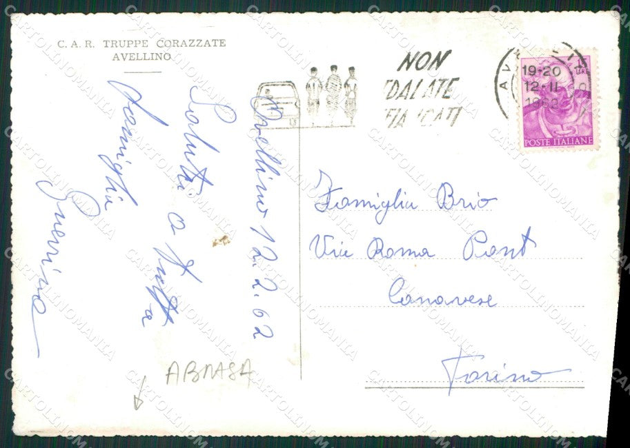 Avellino Città Saluti da Miltari Foto FG cartolina ZKM7266 – retro