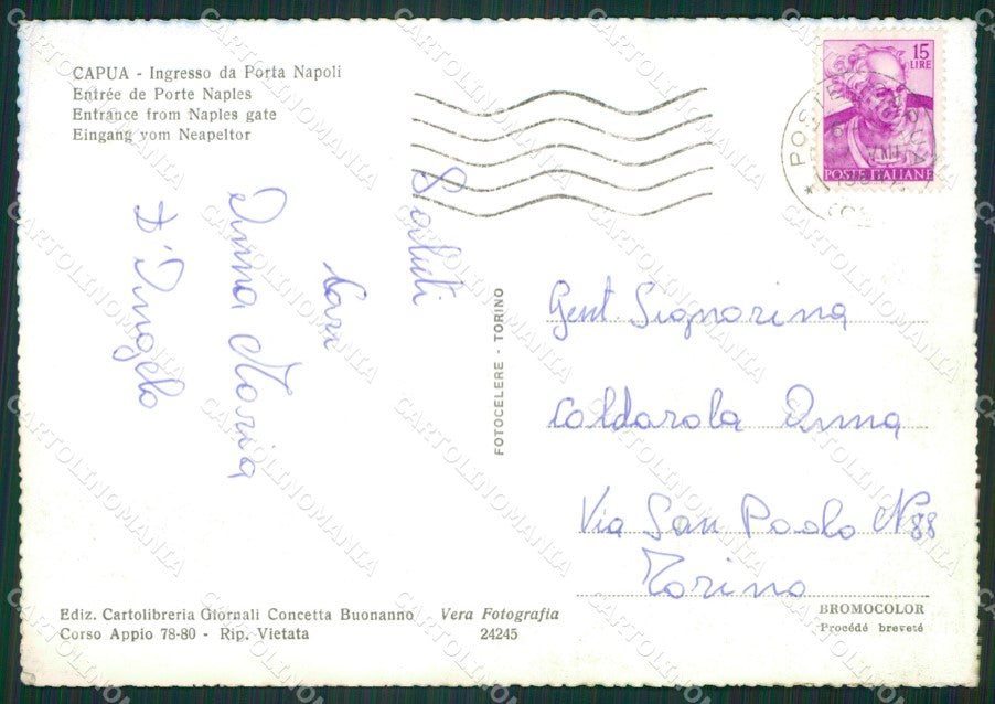 Caserta Capua Foto FG cartolina ZKM7279 – retro