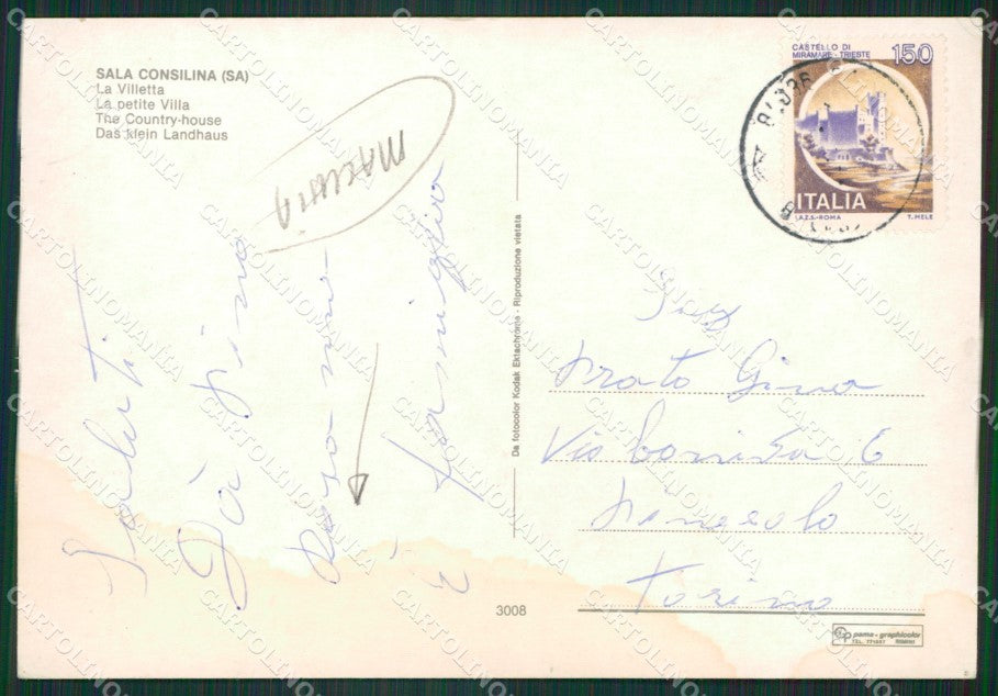 Salerno Sala Consilina MACCHIA Foto FG cartolina ZKM7290 – retro