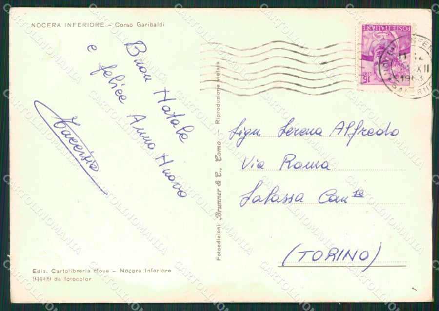 Salerno Nocera Inferiore Auto Foto FG cartolina ZKM7292 – retro