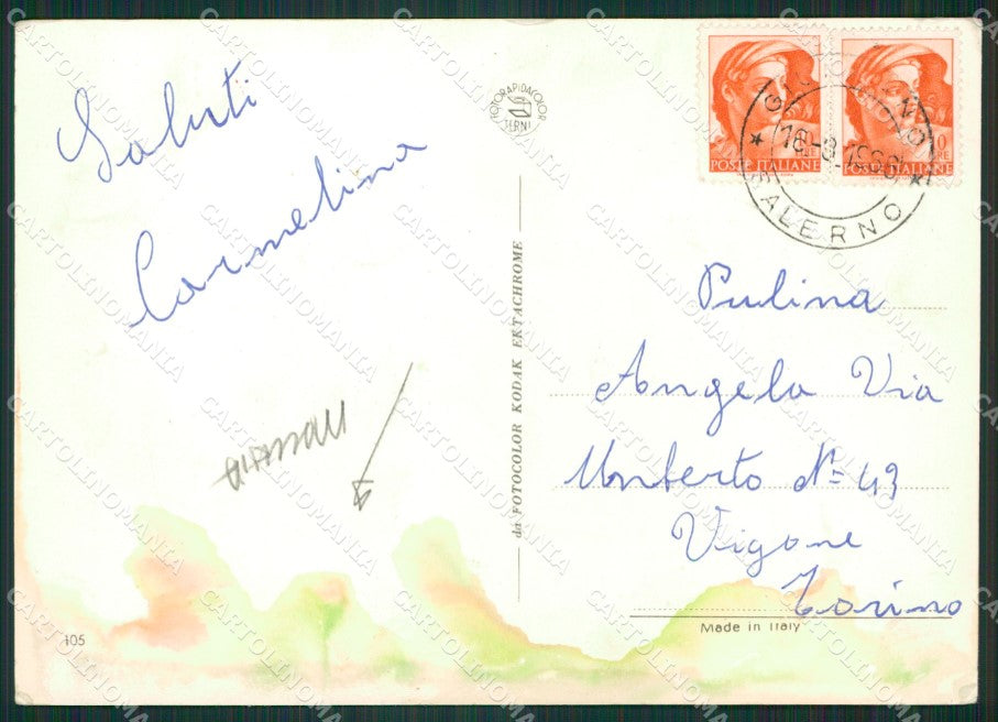 Salerno Paestum Saluti da MACCHIA Foto FG cartolina ZKM7294 – retro