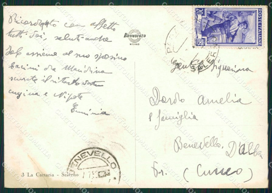 Salerno Battipaglia Castelluccio Strongoli PIEGHINA Foto FG cartolina ZKM7319 – retro