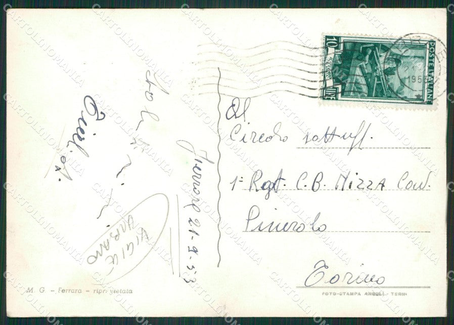 Ferrara Città Municipio VIGILE URBANO Foto FG cartolina ZKM7357 – retro