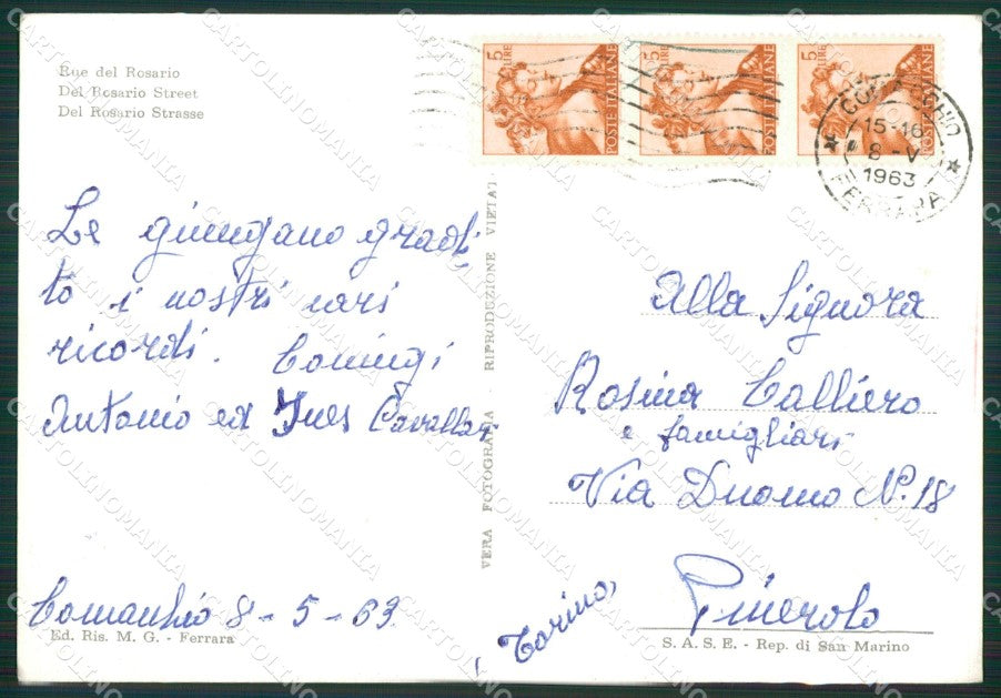 Ferrara Comacchio Foto FG cartolina ZKM7367 – retro