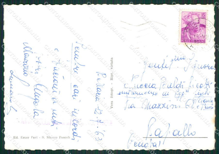 Forlì San Mauro Pascoli Saluti da Foto FG cartolina ZKM7372 – retro