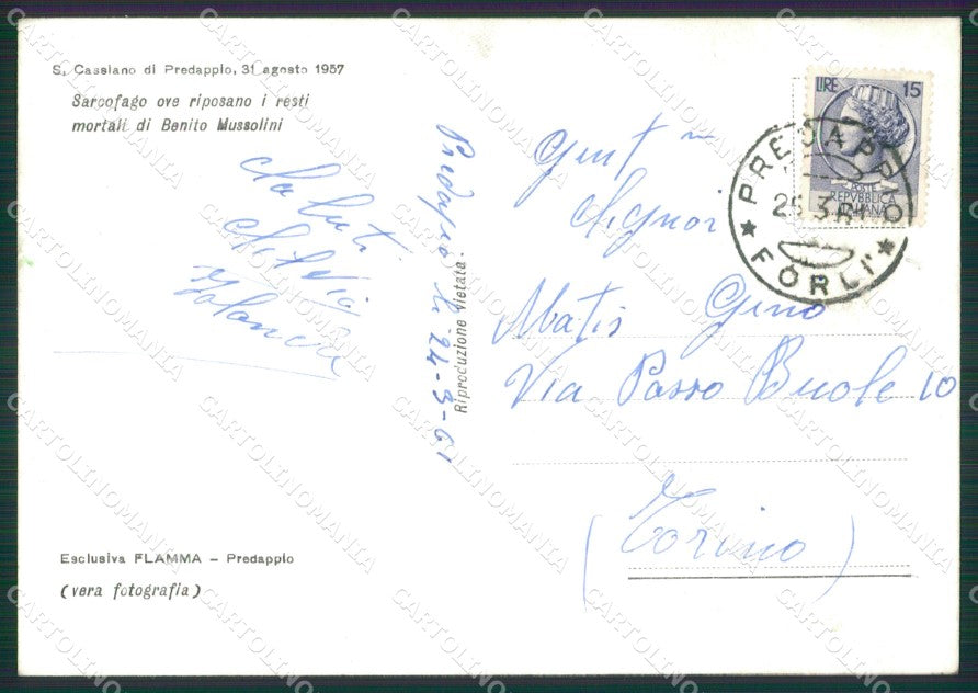 Forlì Predappio San Cassiano di Fascismo Foto FG cartolina ZKM7375 – retro