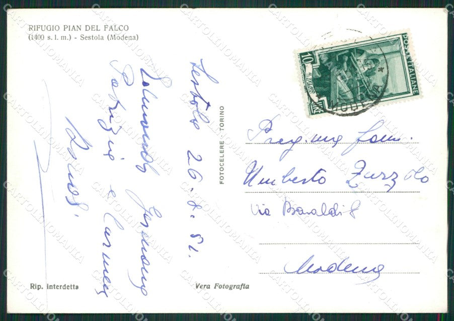 Modena Sestola Pian del Falco Foto FG cartolina ZKM7383 – retro
