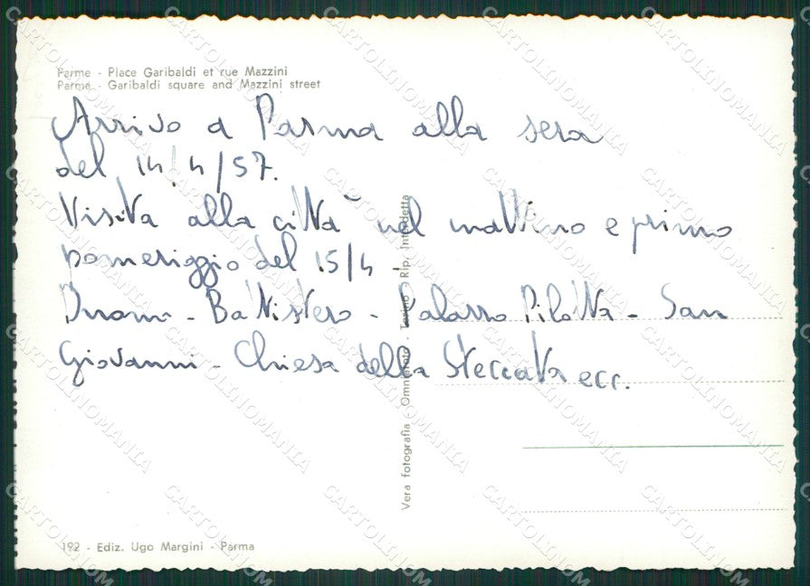 Parma Città Filovia Foto FG cartolina ZKM7392 – retro