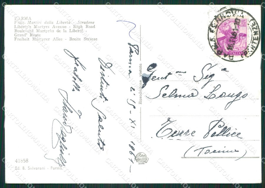 Parma Città Foto FG cartolina ZKM7394 – retro