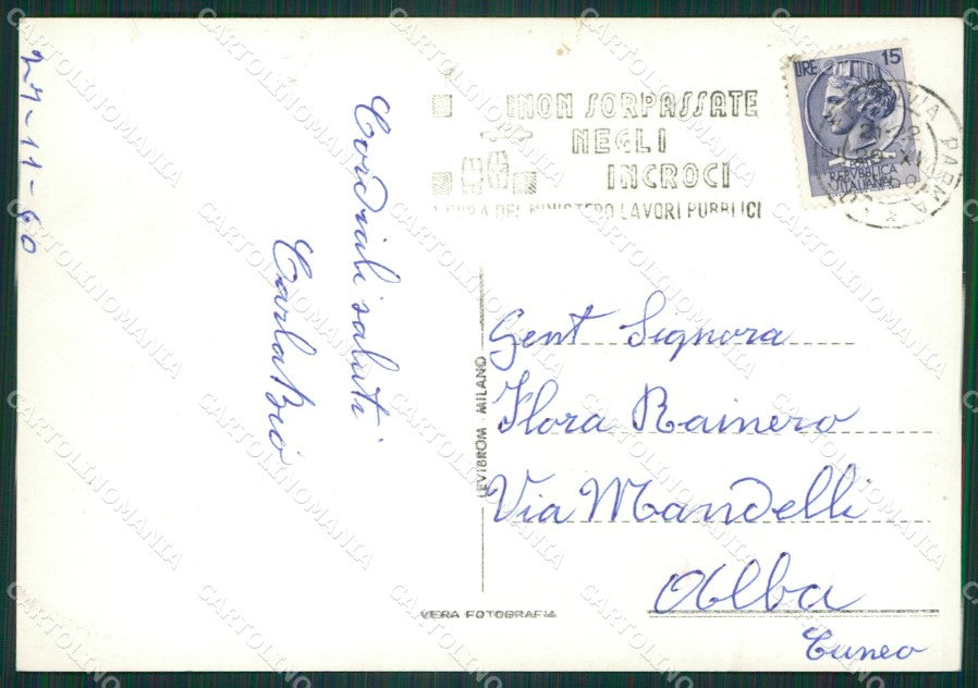 Parma Città Filovia Auto Foto FG cartolina ZKM7396 – retro