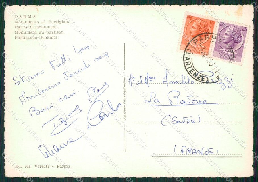 Parma Città PIEGHINE Foto FG cartolina ZKM7400 – retro