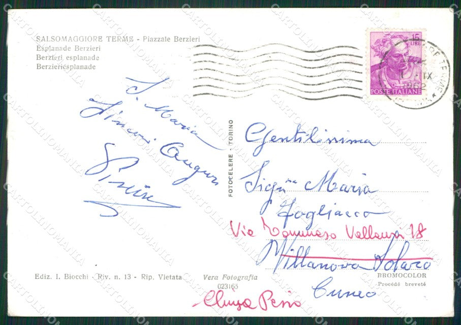 Parma Salsomaggiore Terme Foto FG cartolina ZKM7411 – retro