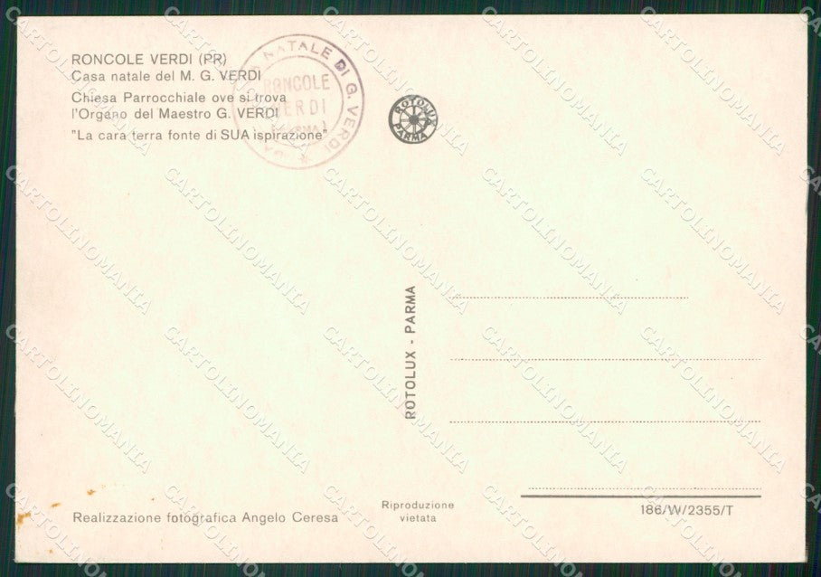 Parma Busseto Roncole Verdi Foto FG cartolina ZKM7419 – retro