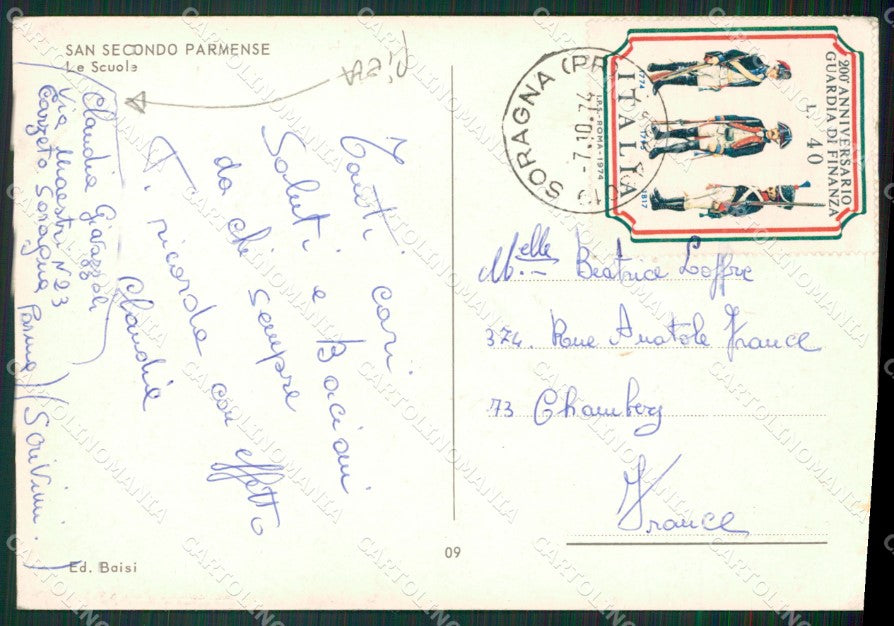 Parma San Secondo Parmense PIEGA Foto FG cartolina ZKM7427 – retro