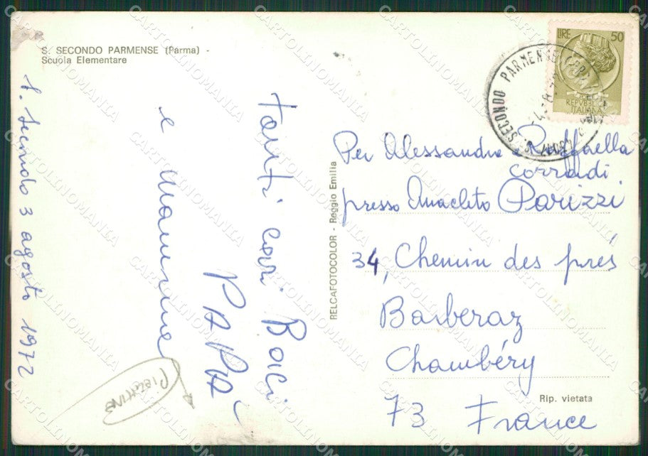 Parma San Secondo Parmense PIEGHINE Foto FG cartolina ZKM7428 – retro