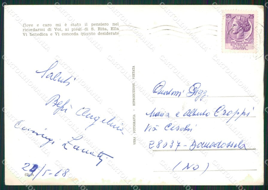 Perugia Cascia Saluti da Foto FG cartolina ZKM7434 – retro