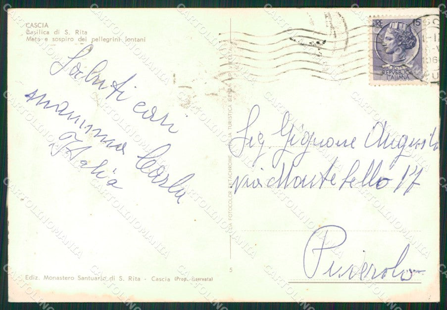 Perugia Cascia ABRASA Foto FG cartolina ZKM7435 – retro