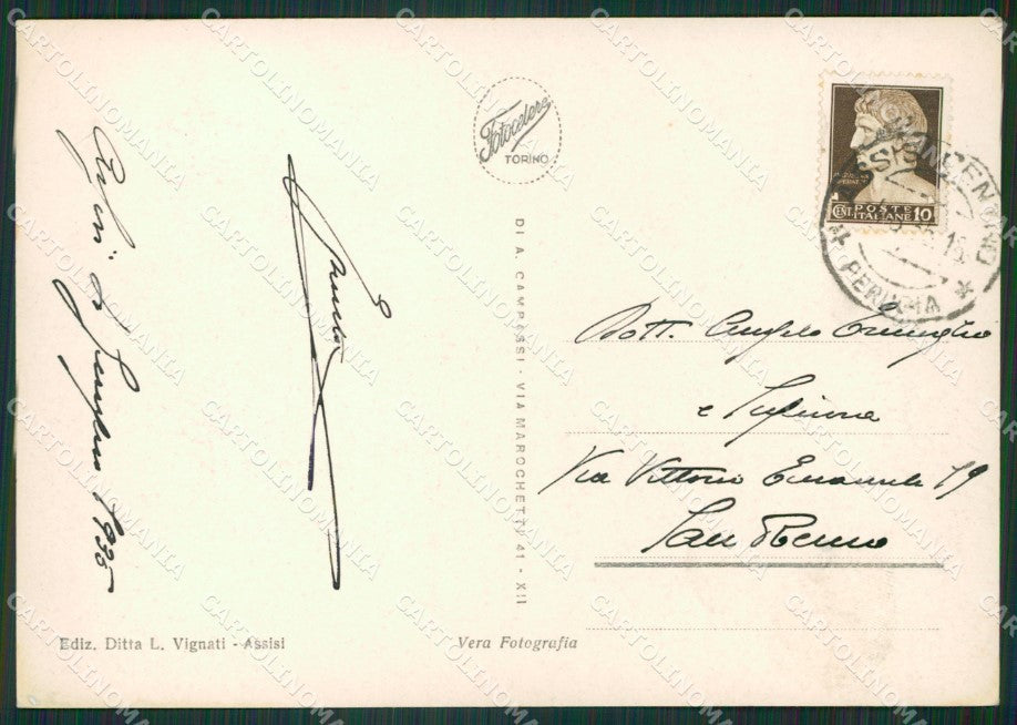 Perugia Assisi Foto FG cartolina ZKM7440 – retro
