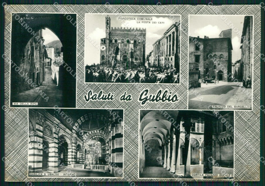 Perugia Gubbio Saluti da PIEGHE Foto FG cartolina ZKM7443 – fronte