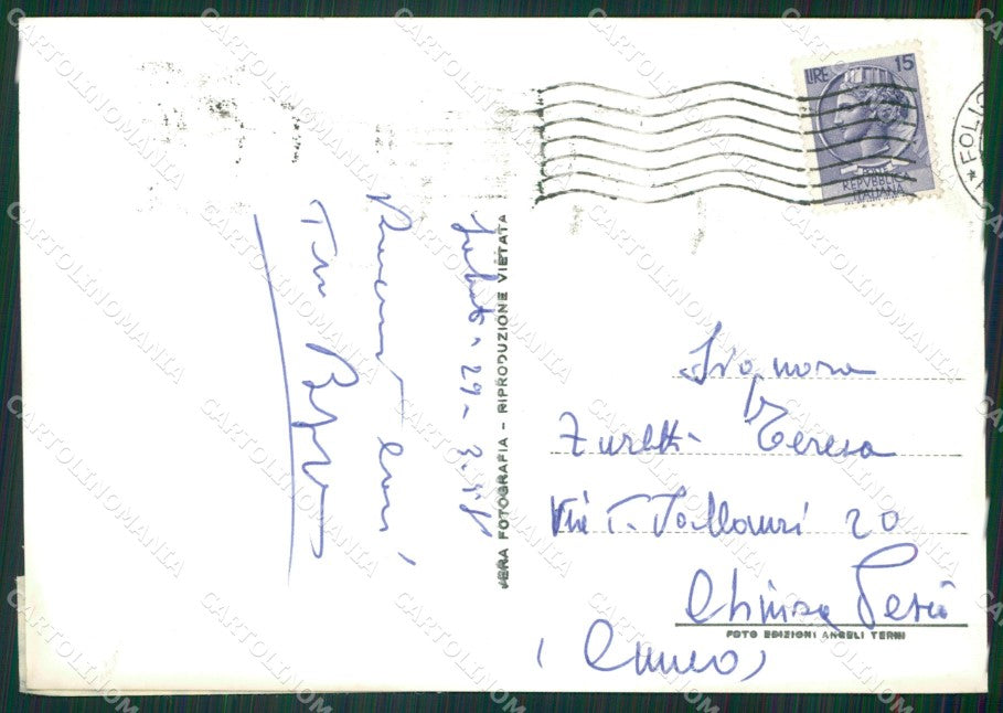 Perugia Foligno Foto FG cartolina ZKM7449 – retro