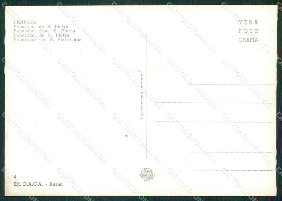 Perugia Città Foto FG cartolina ZKM7452 – retro