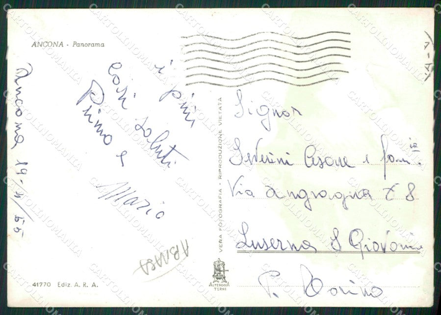 Ancona Città ABRASA Foto FG cartolina ZKM7463 – retro