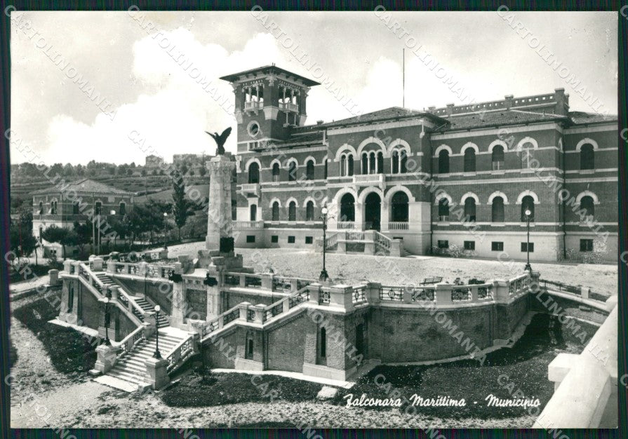 Ancona Falconara Marittima Municipio Foto FG cartolina ZKM7469 – fronte