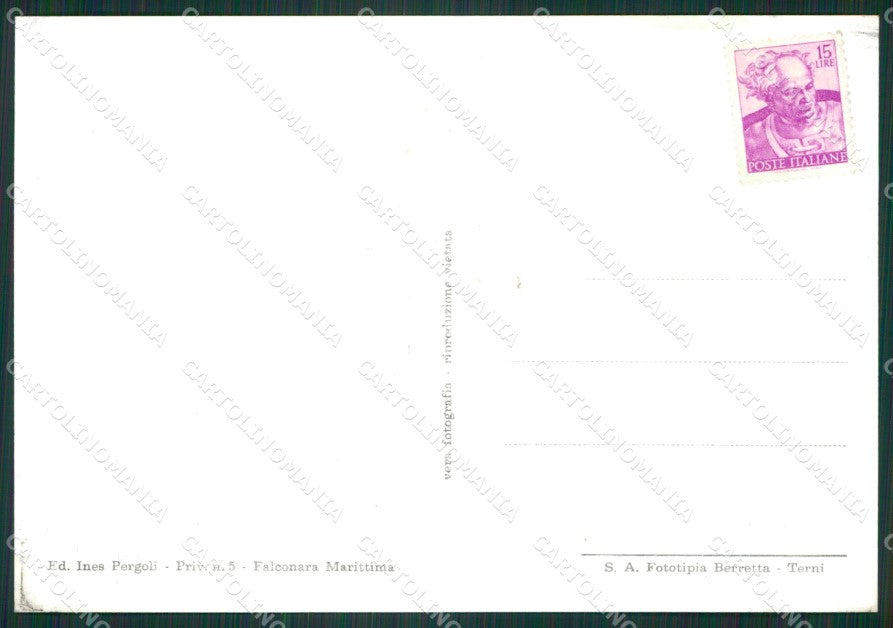 Ancona Falconara Marittima Municipio Foto FG cartolina ZKM7469 – retro