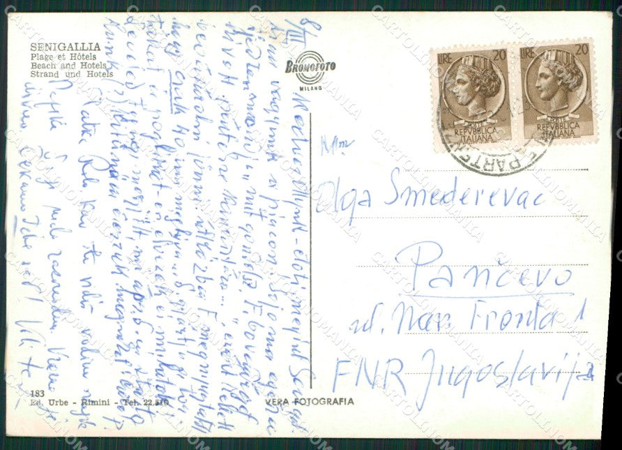 Ancona Senigallia PIEGHINA Foto FG cartolina ZKM7481 – retro