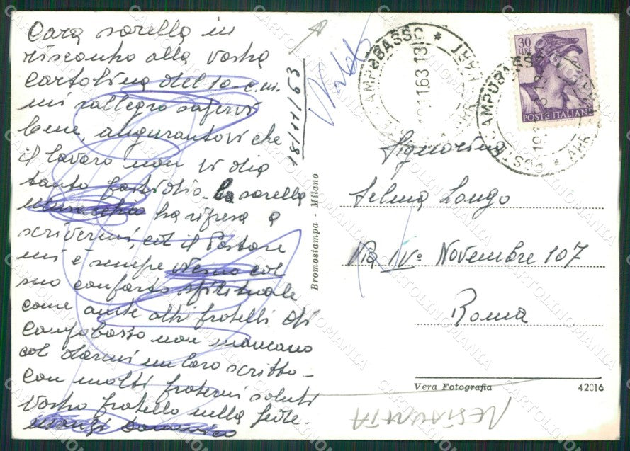 Campobasso Città RESTAURATA Foto FG cartolina ZKM7502 – retro