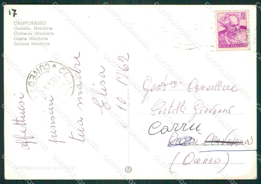 Campobasso Città Foto FG cartolina ZKM7503 – retro