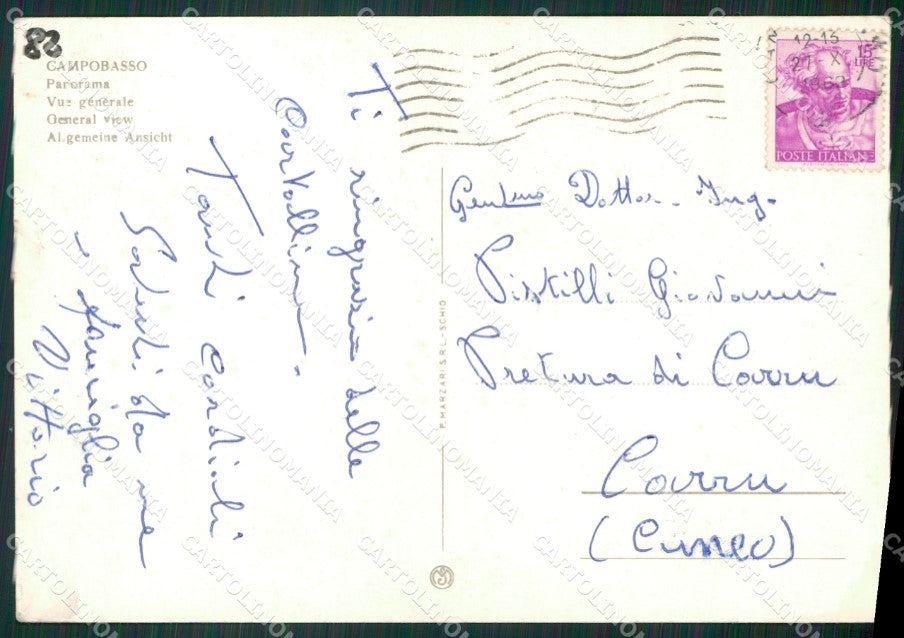 Campobasso Città Foto FG cartolina ZKM7505 – retro