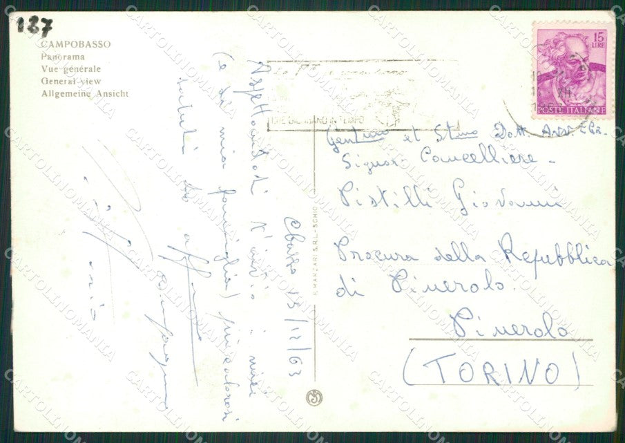 Campobasso Città Foto FG cartolina ZKM7513 – retro
